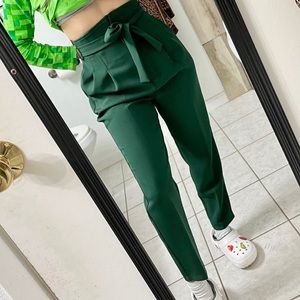 New WTags ASOS Emerald Green High Waisted Slacks